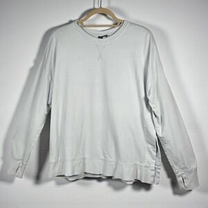 Sweaty Betty London Sweatshirt Womens Medium (US 8-10) Blue Oversized‎ Crewneck